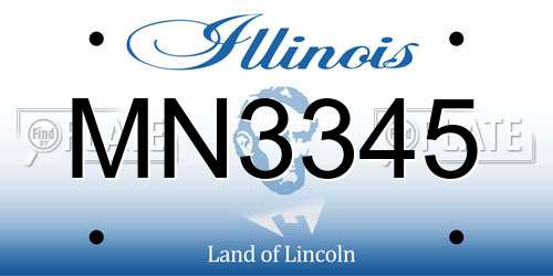 MN3345 Illinois License Plate