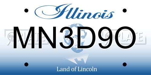 MN3D9O Illinois License Plate