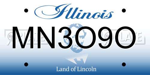 MN3O9O Illinois License Plate