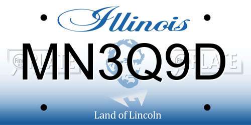 MN3Q9D Illinois License Plate
