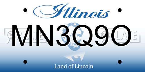 MN3Q9O Illinois License Plate