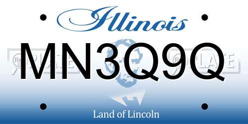 MN3Q9Q Illinois License Plate