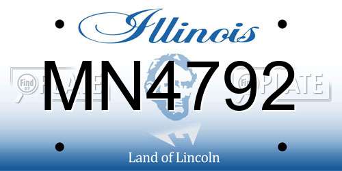 MN4792 Illinois License Plate