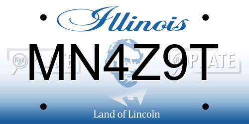 MN4Z9T Illinois License Plate