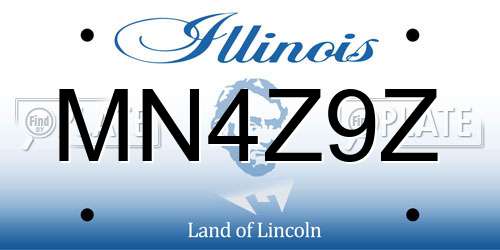 MN4Z9Z Illinois License Plate