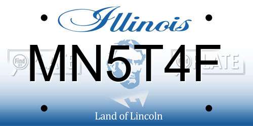 MN5T4F Illinois License Plate