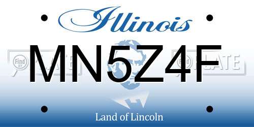 MN5Z4F Illinois License Plate