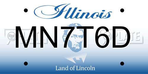 MN7T6D Illinois License Plate