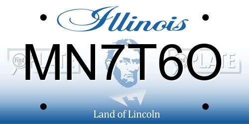 MN7T6O Illinois License Plate