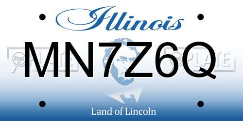 MN7Z6Q Illinois License Plate