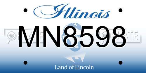 MN8598 Illinois License Plate