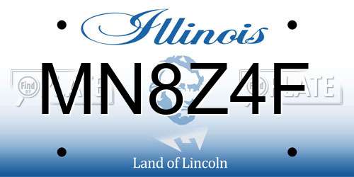 MN8Z4F Illinois License Plate