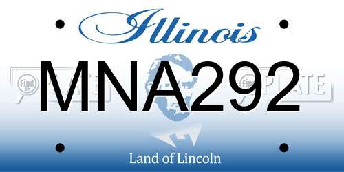 MNA292 Illinois License Plate