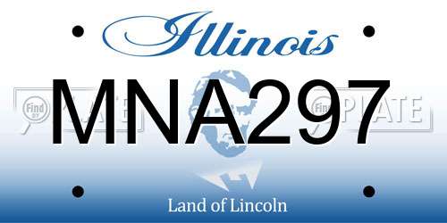 MNA297 Illinois License Plate