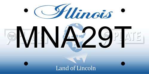 MNA29T Illinois License Plate