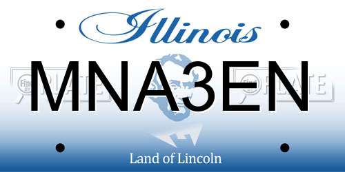 MNA3EN Illinois License Plate