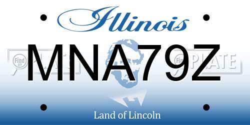 MNA79Z Illinois License Plate