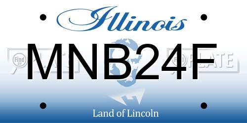 MNB24F Illinois License Plate