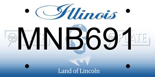 MNB691 Illinois License Plate