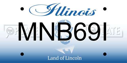 MNB69I Illinois License Plate