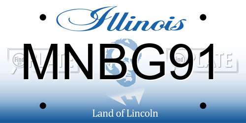 MNBG91 Illinois License Plate