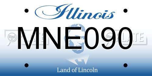 MNE090 Illinois License Plate