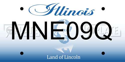 MNE09Q Illinois License Plate