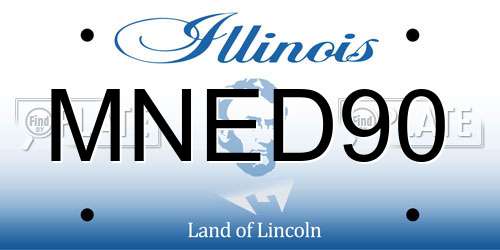 MNED90 Illinois License Plate