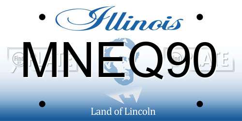MNEQ90 Illinois License Plate