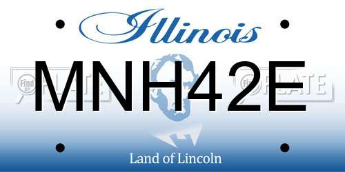 MNH42E Illinois License Plate