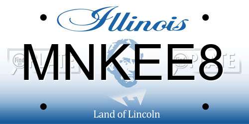 MNKEE8 Illinois License Plate