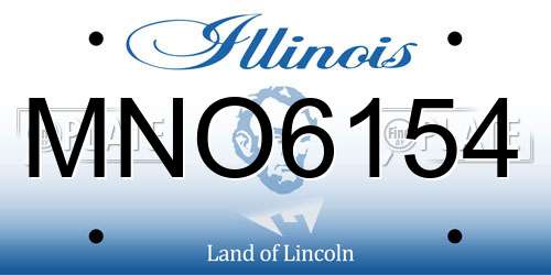 MNO6154 Illinois License Plate