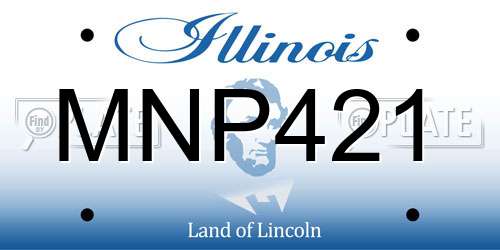 MNP421 Illinois License Plate
