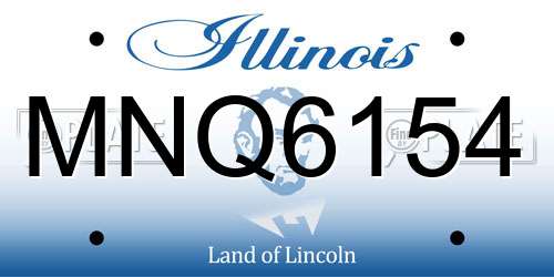 MNQ6154 Illinois License Plate