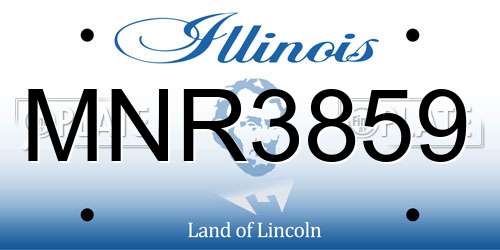 MNR3859 Illinois License Plate