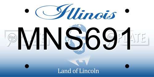 MNS691 Illinois License Plate