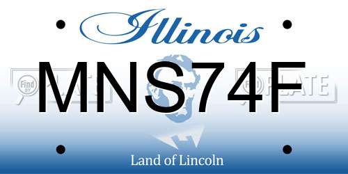 MNS74F Illinois License Plate