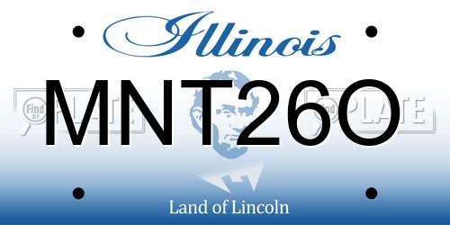 MNT26O Illinois License Plate