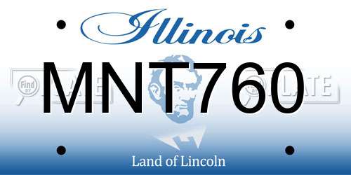 MNT760 Illinois License Plate