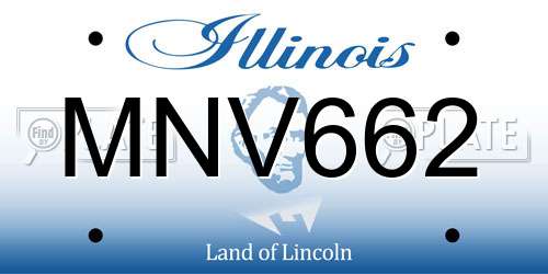 MNV662 Illinois License Plate