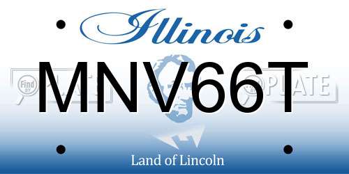 MNV66T Illinois License Plate