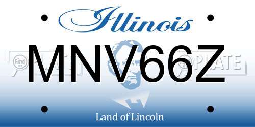 MNV66Z Illinois License Plate
