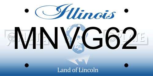 MNVG62 Illinois License Plate
