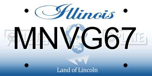 MNVG67 Illinois License Plate