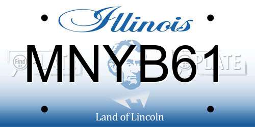 MNYB61 Illinois License Plate