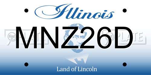 MNZ26D Illinois License Plate