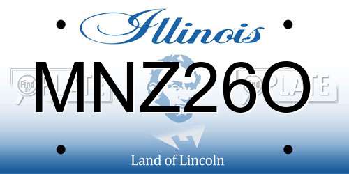MNZ26O Illinois License Plate
