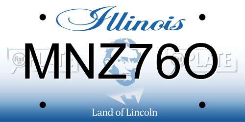 MNZ76O Illinois License Plate