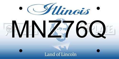 MNZ76Q Illinois License Plate