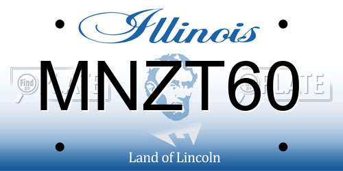 MNZT60 Illinois License Plate